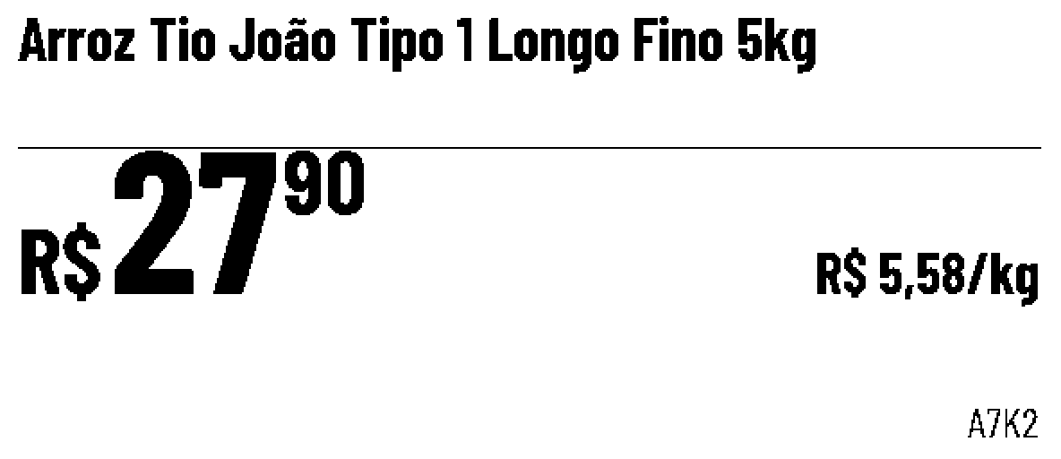 O mesmo layout sem o código de barras